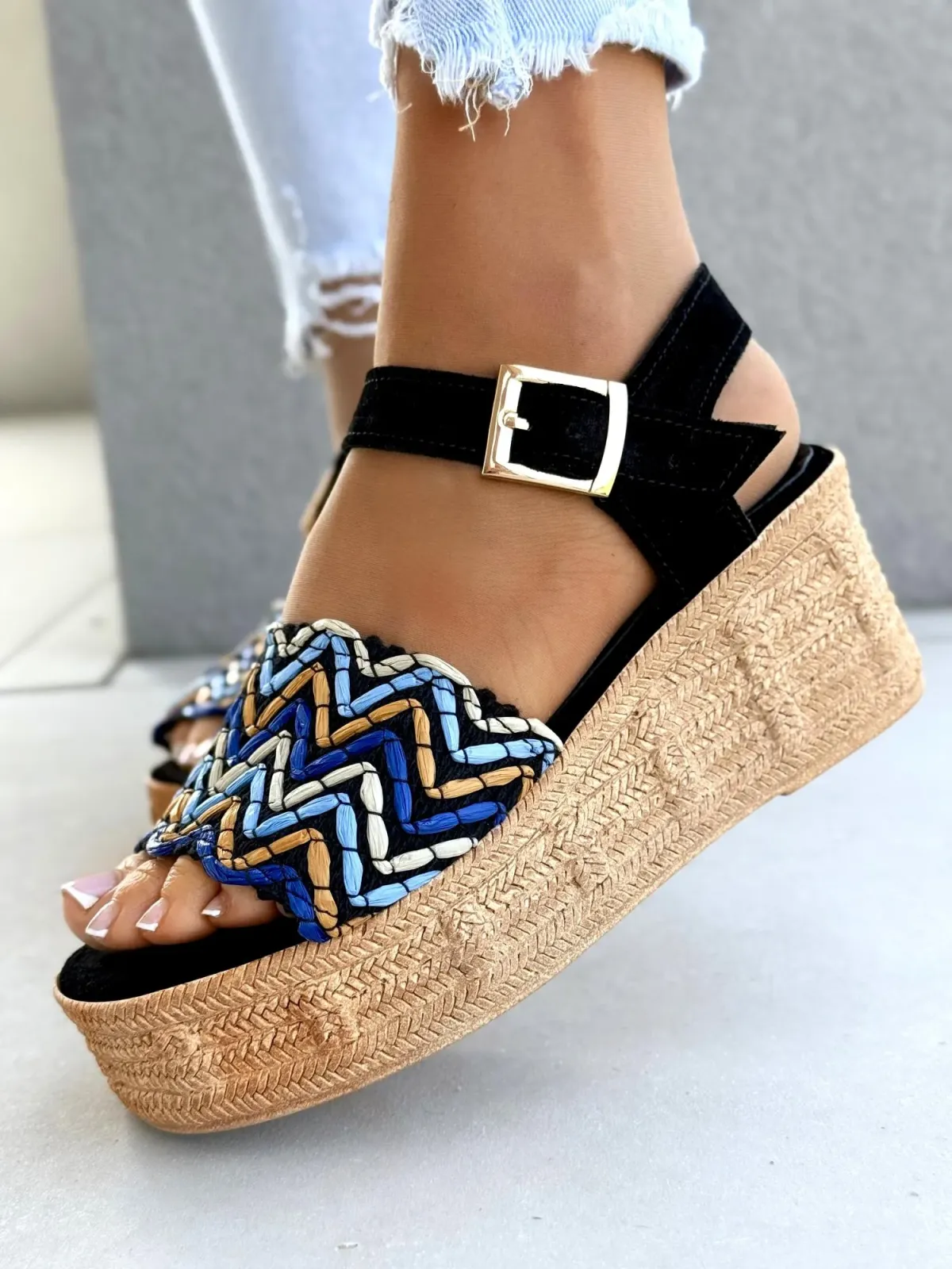 Sandałki damskie OLEKSY ze skóry naturalnej Polskiej produkcji