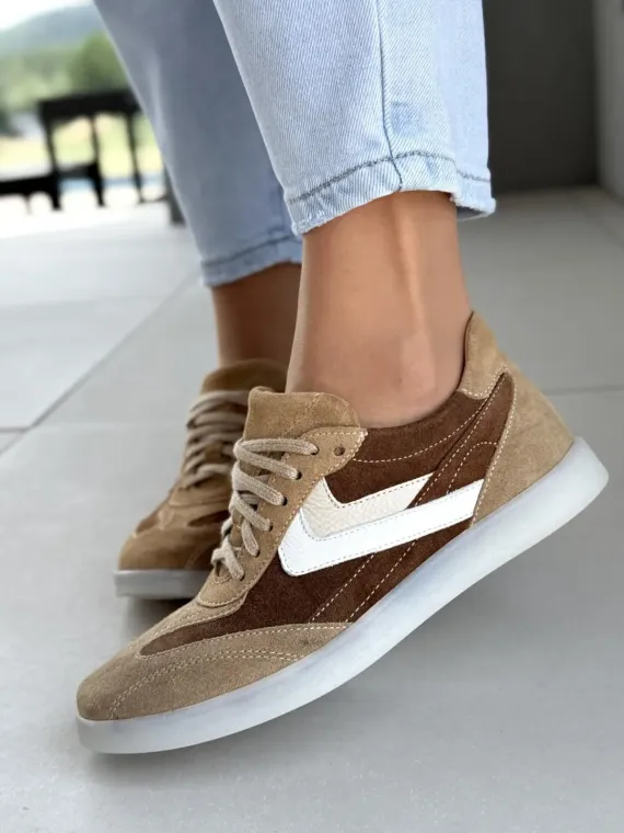 Sneakersy damskie OLEKSY ze skóry naturalnej Polskiej produkcji