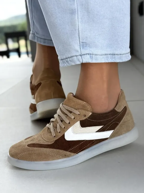 Sneakersy damskie OLEKSY ze skóry naturalnej Polskiej produkcji