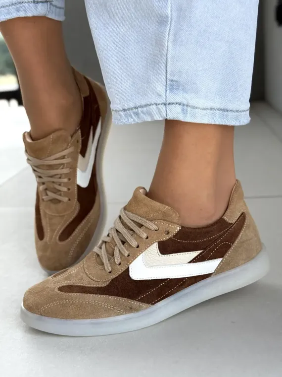 Sneakersy damskie OLEKSY ze skóry naturalnej Polskiej produkcji