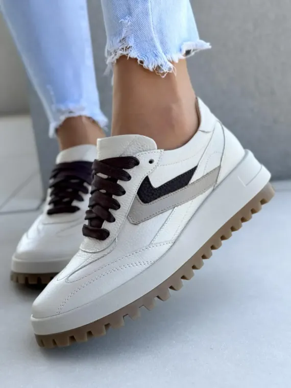 Sneakersy damskie OLEKSY ze skóry naturalnej Polskiej produkcji