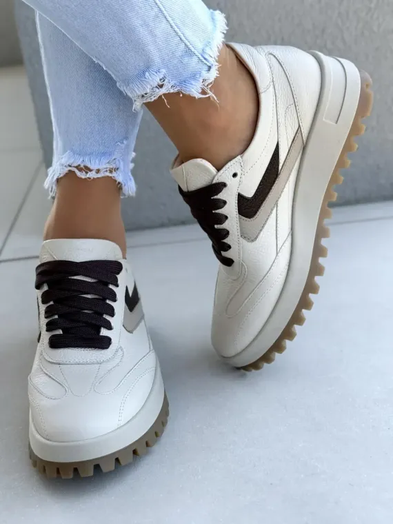 Sneakersy damskie OLEKSY ze skóry naturalnej Polskiej produkcji