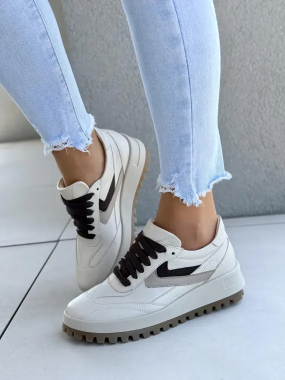 Sneakersy damskie OLEKSY ze skóry naturalnej Polskiej produkcji