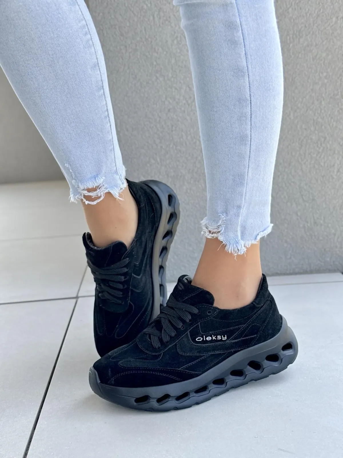 Sneakersy damskie OLEKSY ze skóry naturalnej Polskiej produkcji