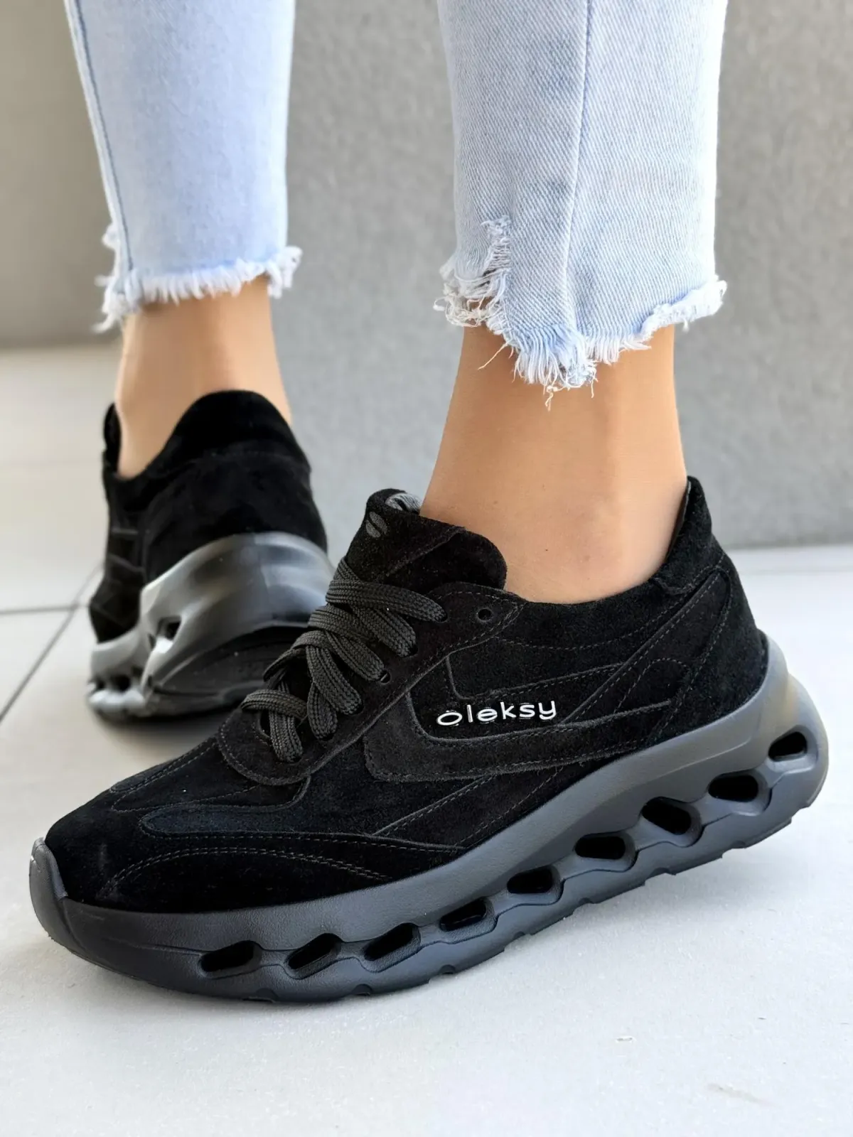 Sneakersy damskie OLEKSY ze skóry naturalnej Polskiej produkcji