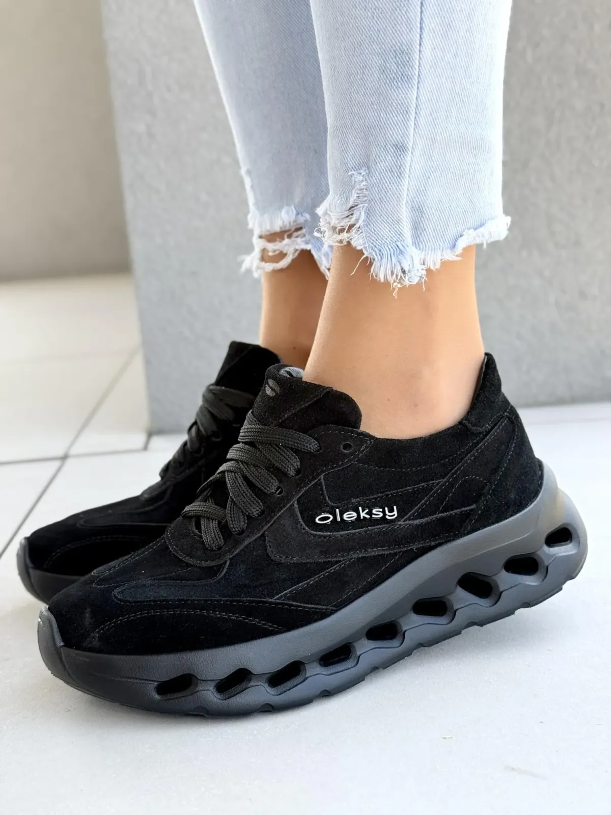 Sneakersy damskie OLEKSY ze skóry naturalnej Polskiej produkcji