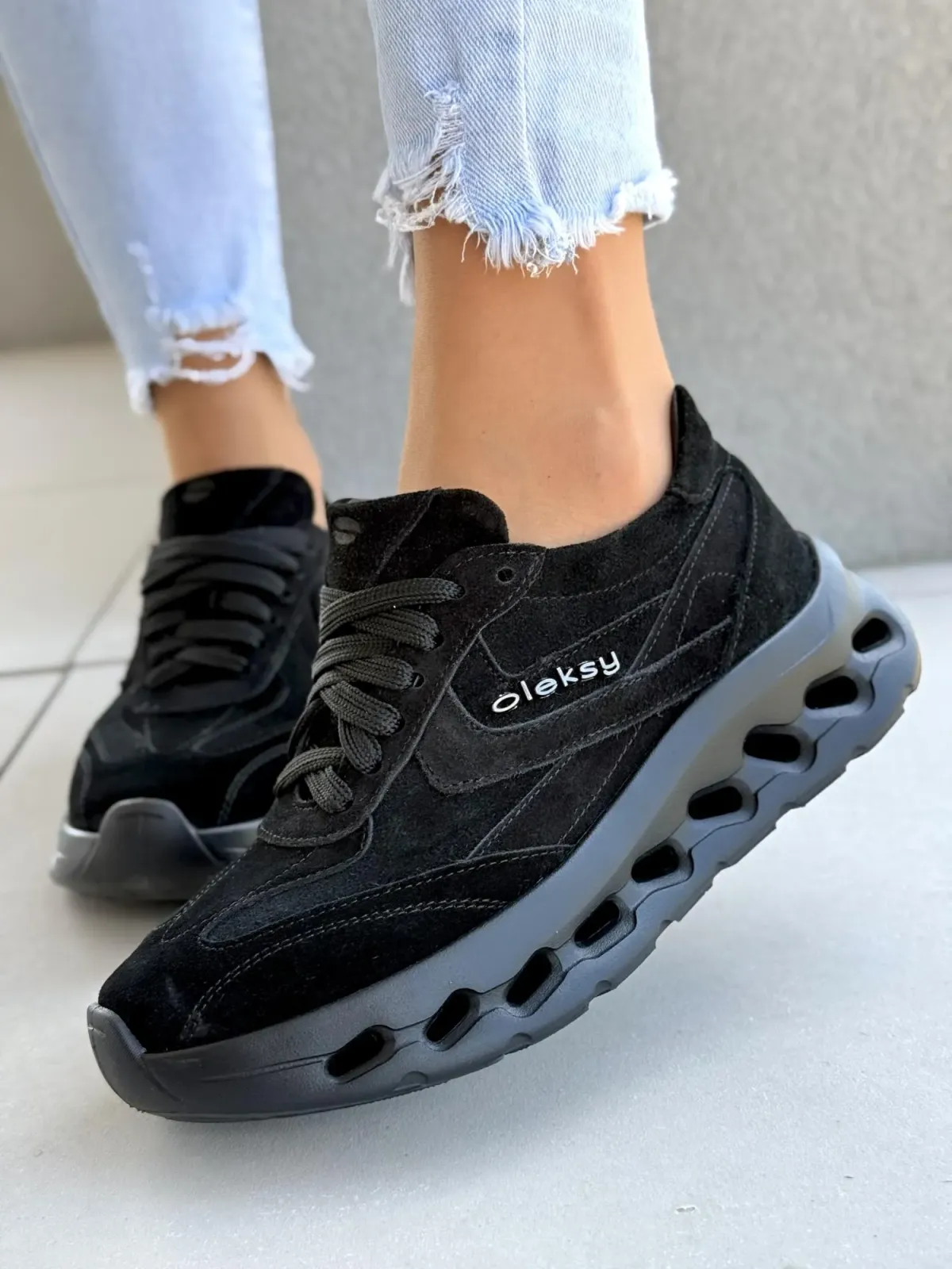 Sneakersy damskie OLEKSY ze skóry naturalnej Polskiej produkcji