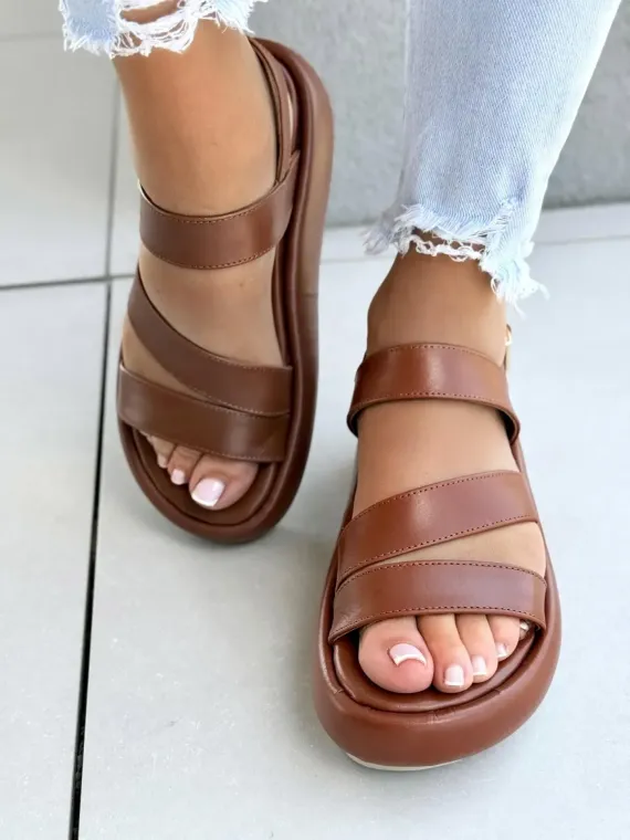 Sandałki damskie OLEKSY ze skóry naturalnej Polskiej produkcji