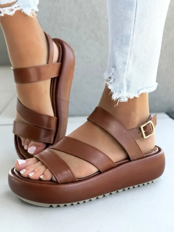 Sandałki damskie OLEKSY ze skóry naturalnej Polskiej produkcji