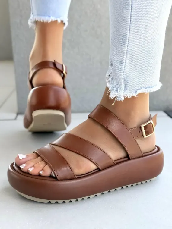 Sandałki damskie OLEKSY ze skóry naturalnej Polskiej produkcji