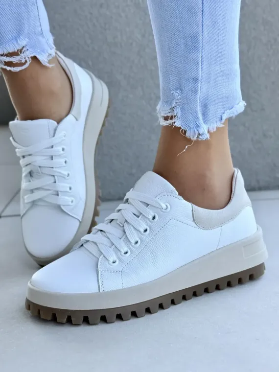 Sneakersy damskie OLEKSY ze skóry naturalnej Polskiej produkcji