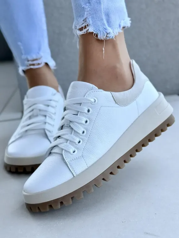 Sneakersy damskie OLEKSY ze skóry naturalnej Polskiej produkcji