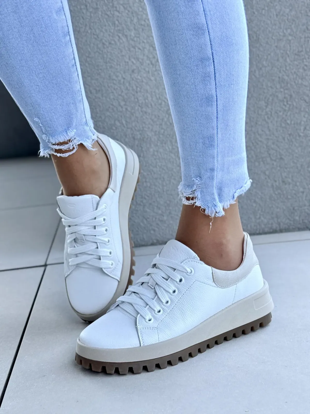 Sneakersy damskie OLEKSY ze skóry naturalnej Polskiej produkcji