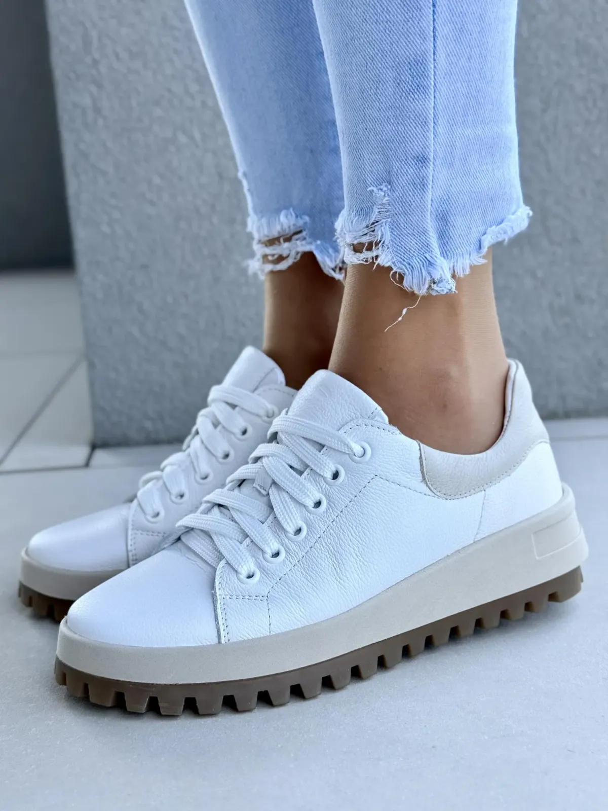 Sneakersy damskie OLEKSY ze skóry naturalnej Polskiej produkcji