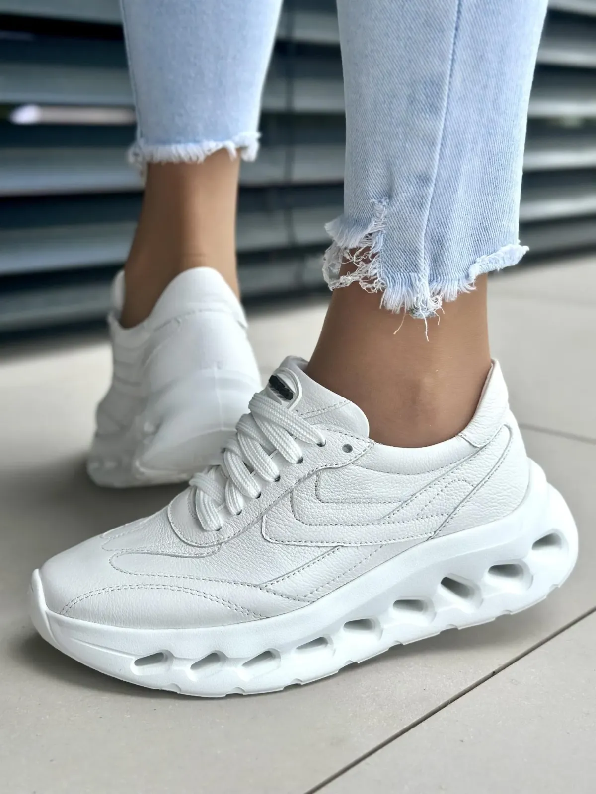 Sneakersy damskie OLEKSY ze skóry naturalnej Polskiej produkcji