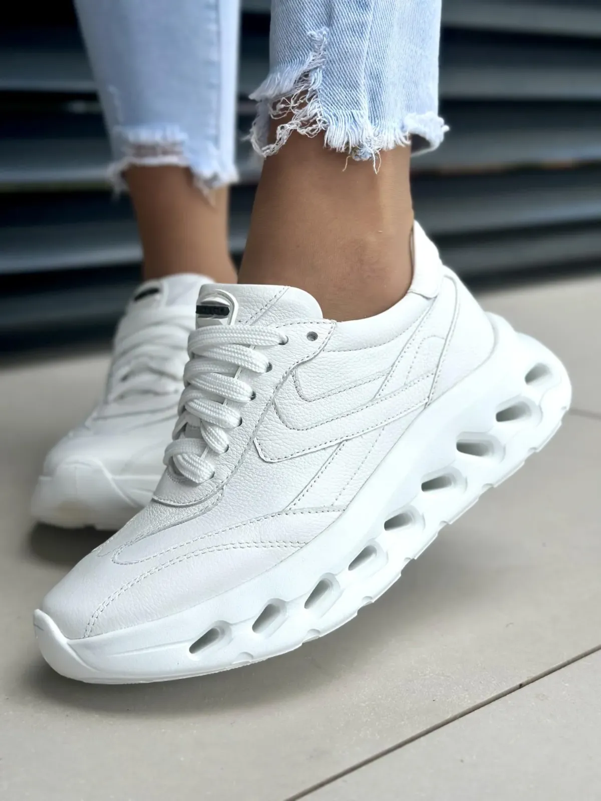 Sneakersy damskie OLEKSY ze skóry naturalnej Polskiej produkcji