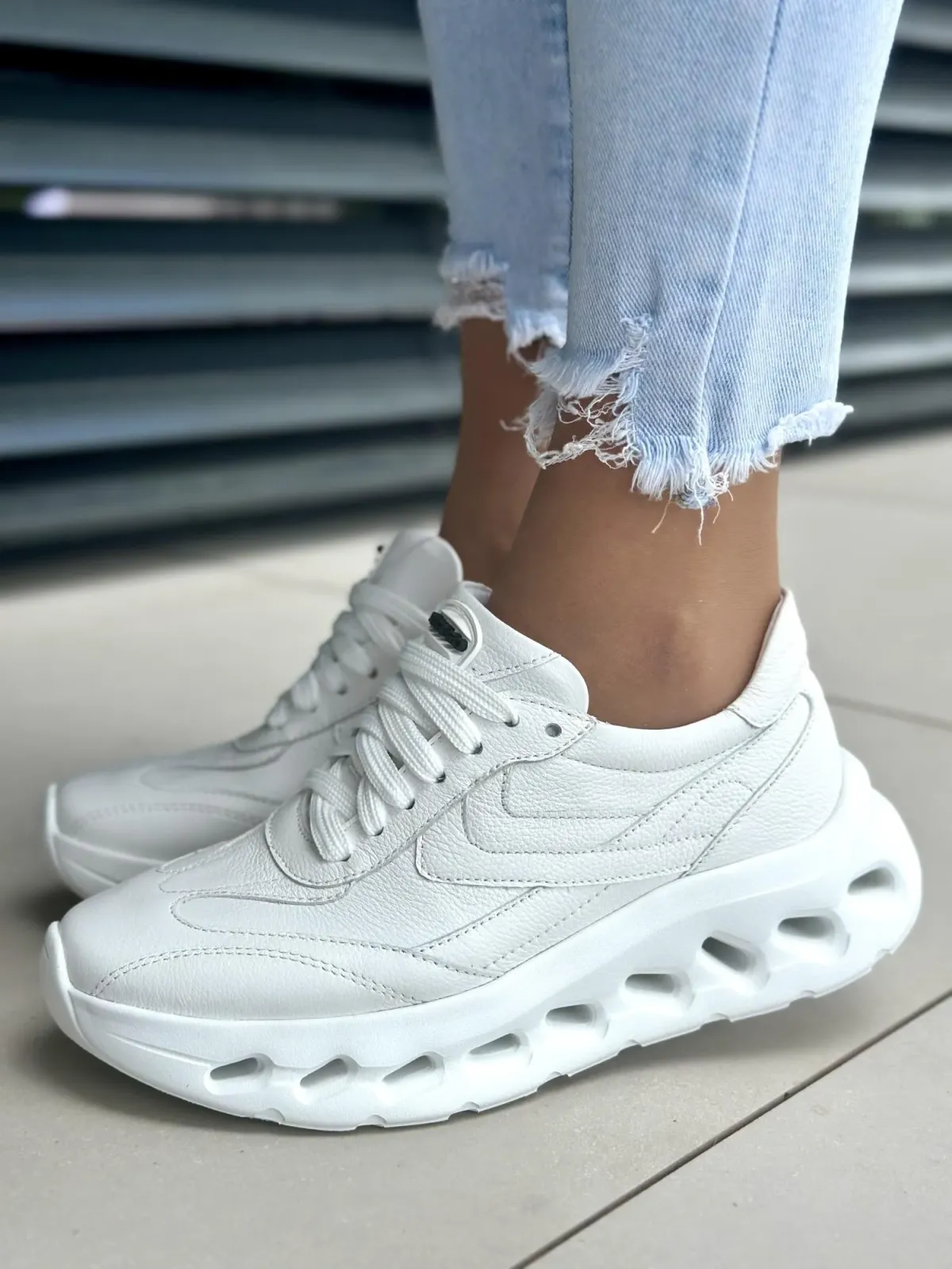 Sneakersy damskie OLEKSY ze skóry naturalnej Polskiej produkcji