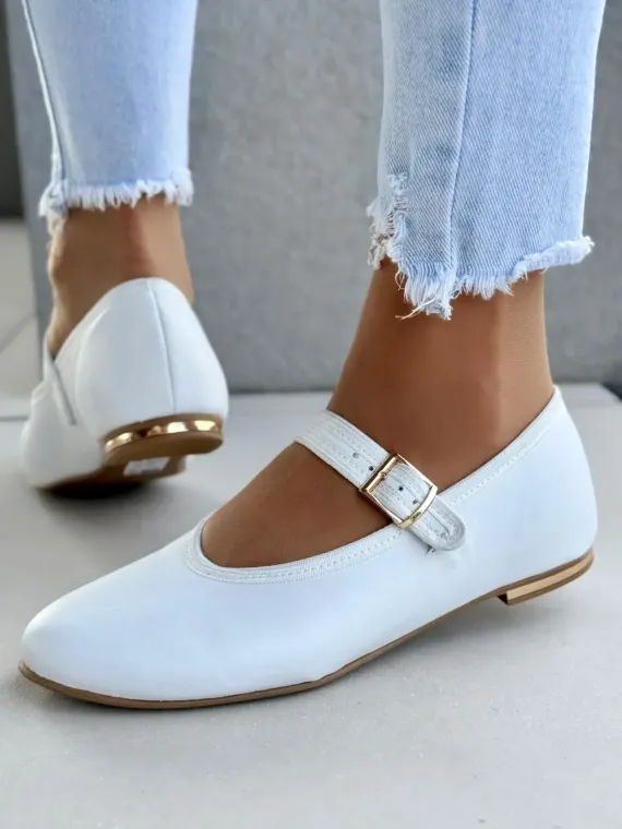 Balerinki ze skóry naturalnej OLEKSY Polskiej produkcji