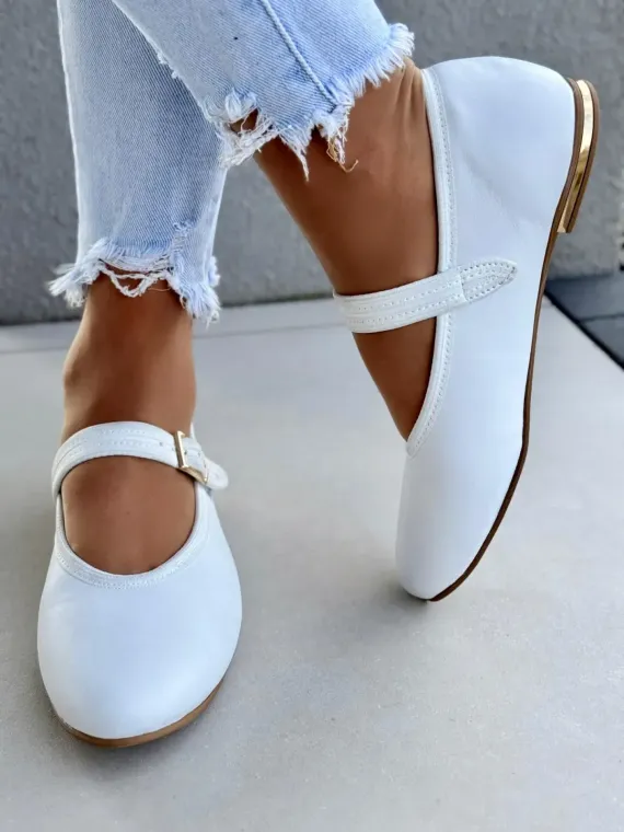 Balerinki ze skóry naturalnej OLEKSY Polskiej produkcji