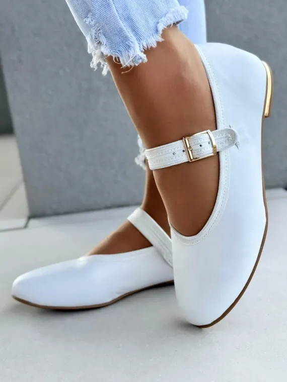 Balerinki ze skóry naturalnej OLEKSY Polskiej produkcji