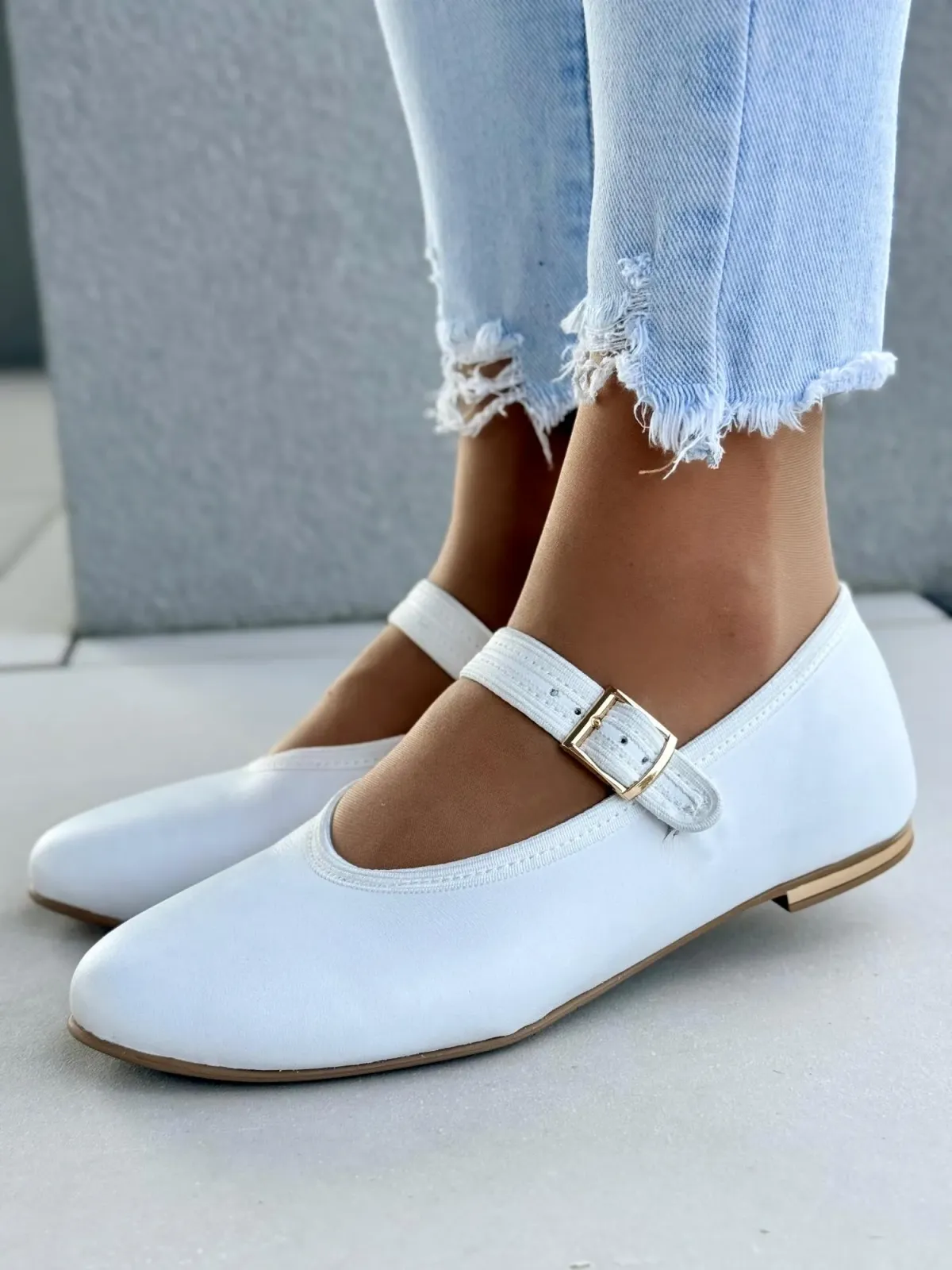 Balerinki ze skóry naturalnej OLEKSY Polskiej produkcji