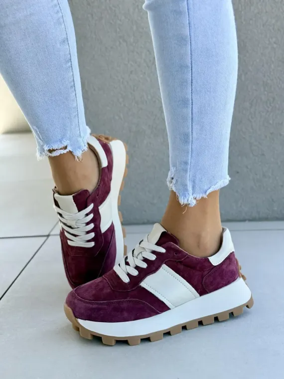 Sneakersy damskie ze skóry naturalnej