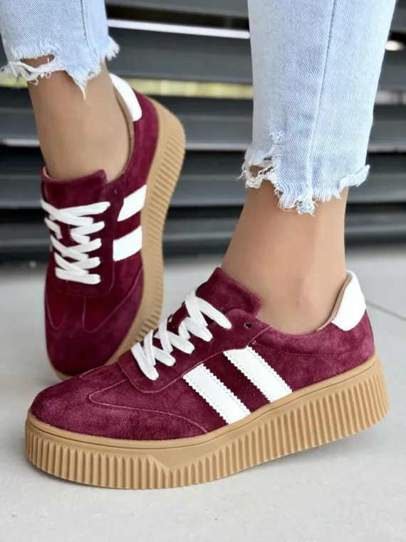 Sneakersy damskie ze skóry naturalnej