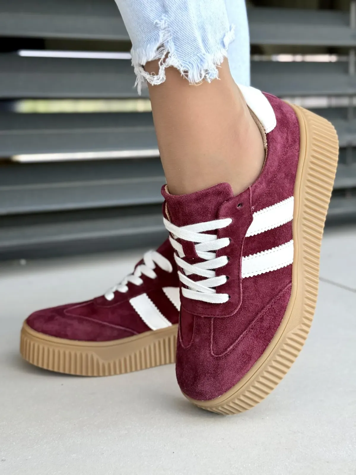 Sneakersy damskie ze skóry naturalnej