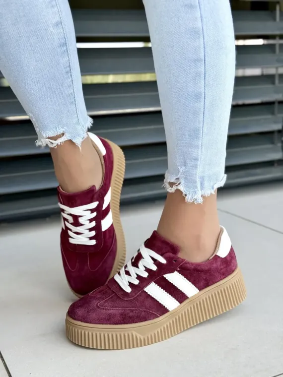 Sneakersy damskie ze skóry naturalnej