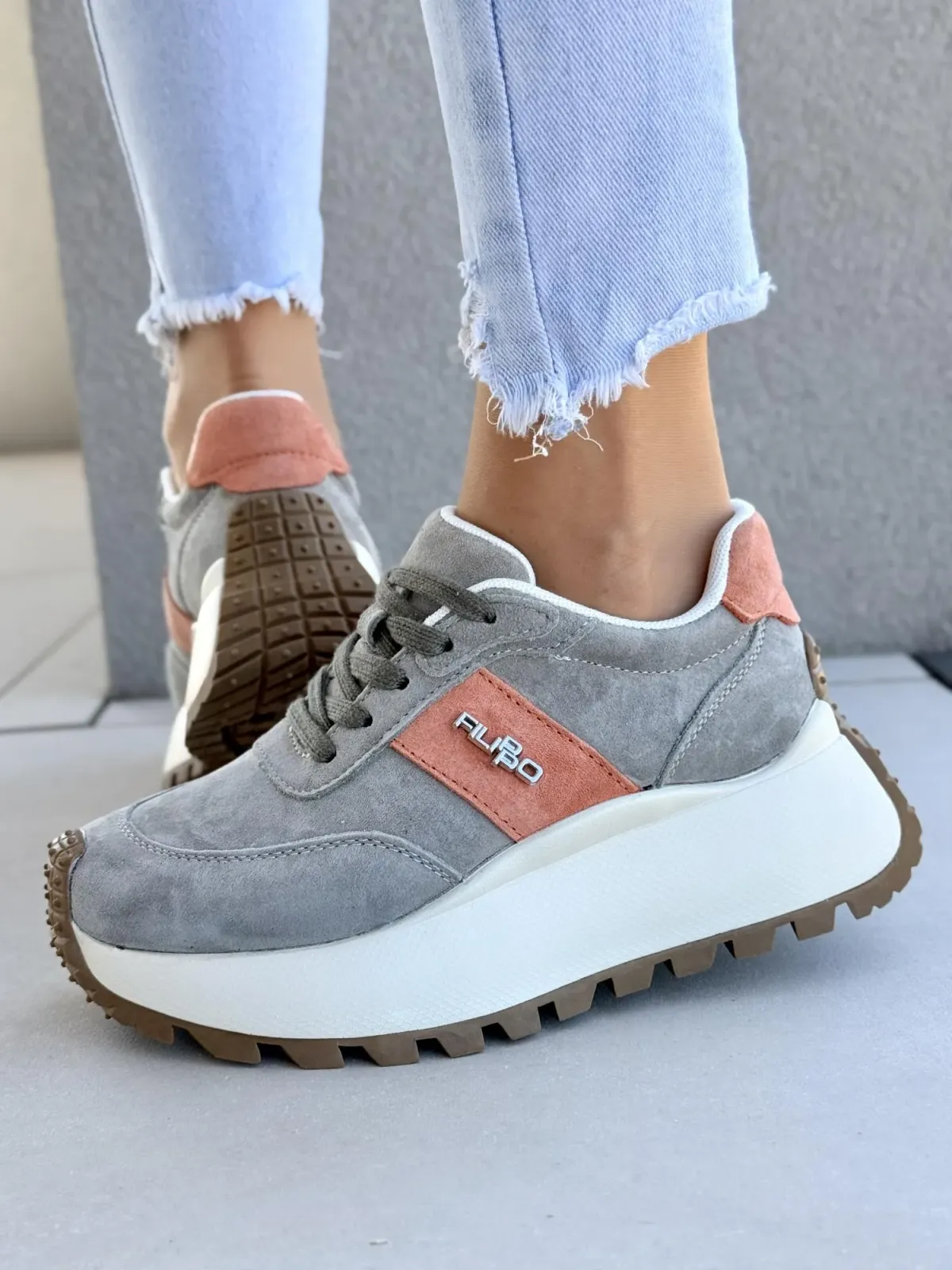 Sneakersy damskie ze skóry naturalnej