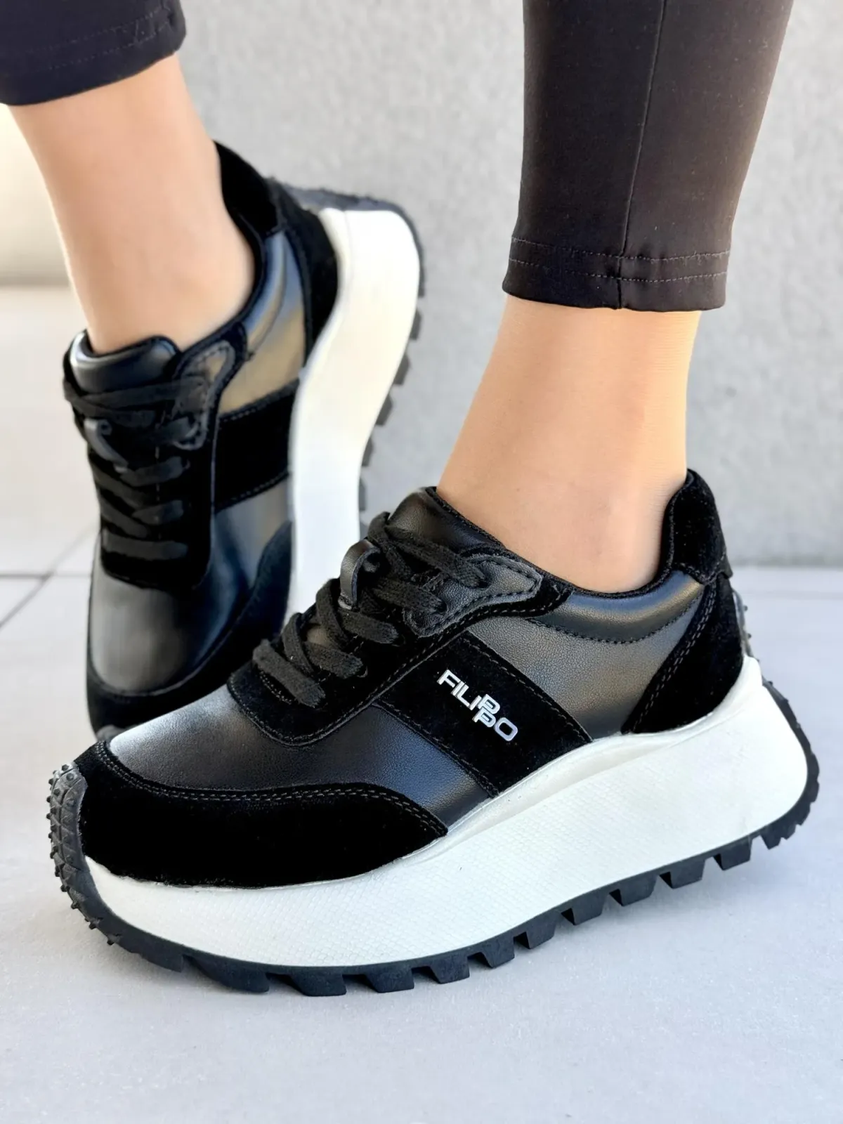 Sneakersy damskie ze skóry naturalnej