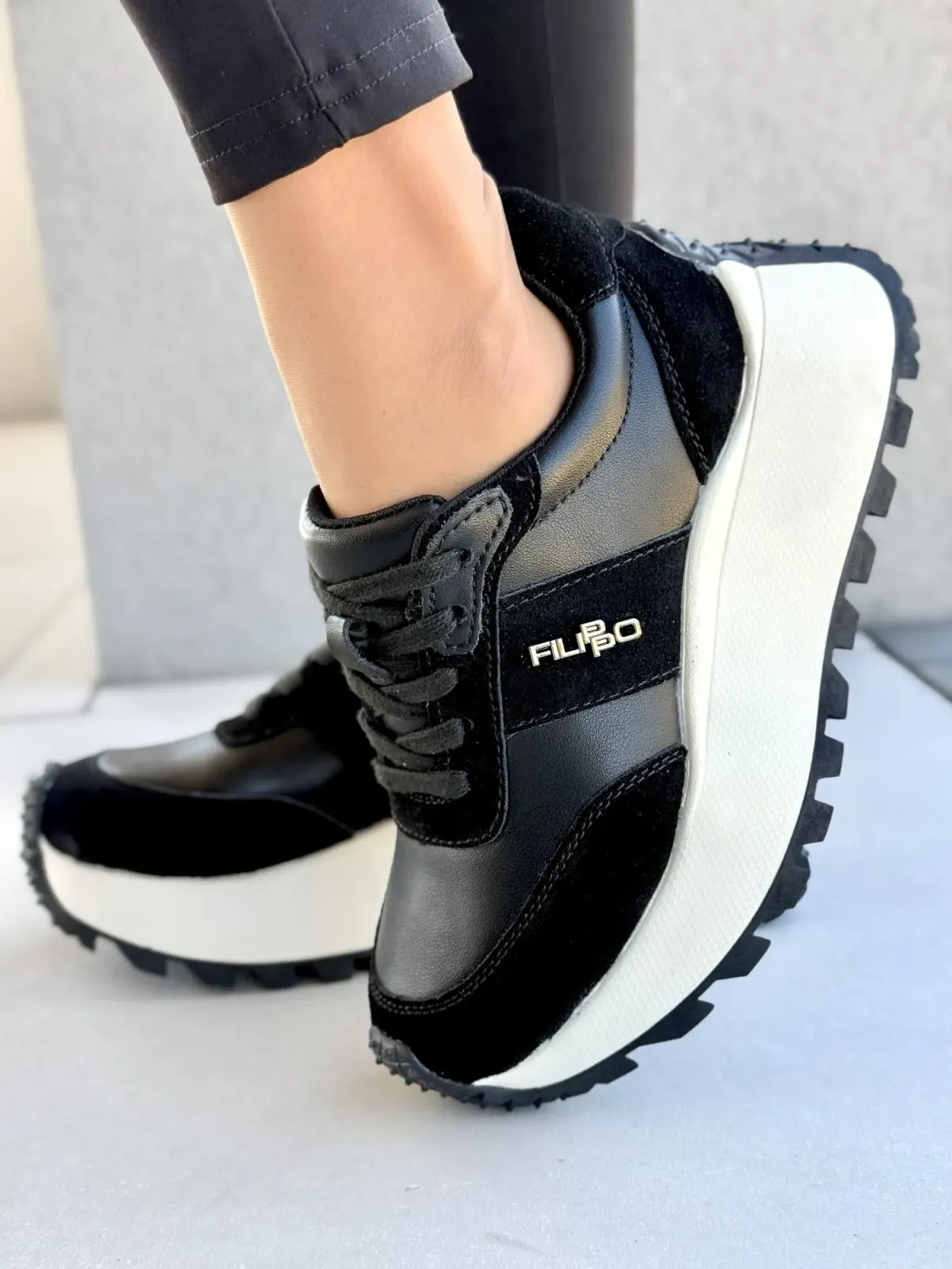 Sneakersy damskie ze skóry naturalnej