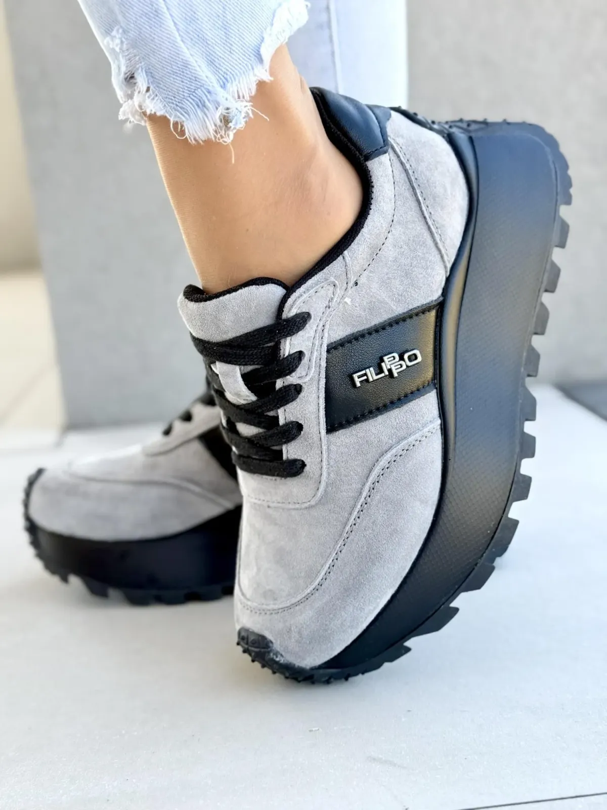 Sneakersy damskie ze skóry naturalnej