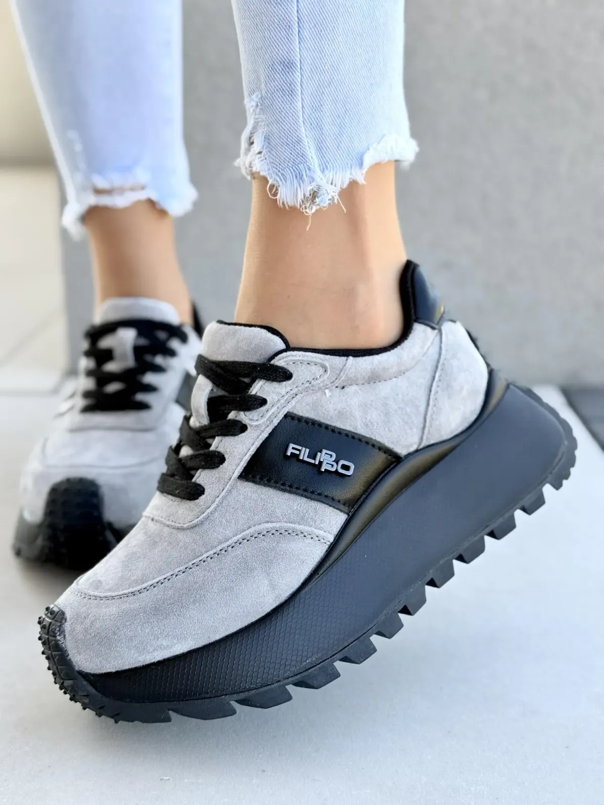 Sneakersy damskie ze skóry naturalnej