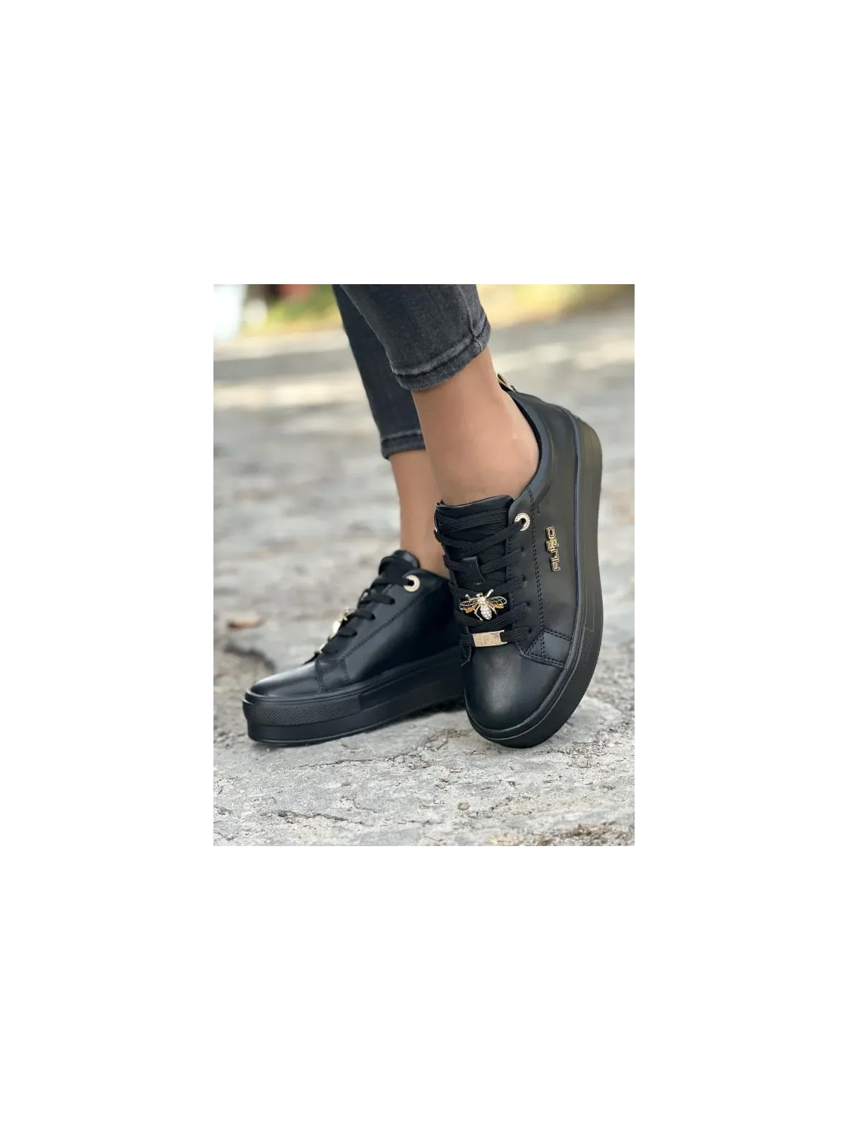 Sneakersy damskie ze skóry naturalnej