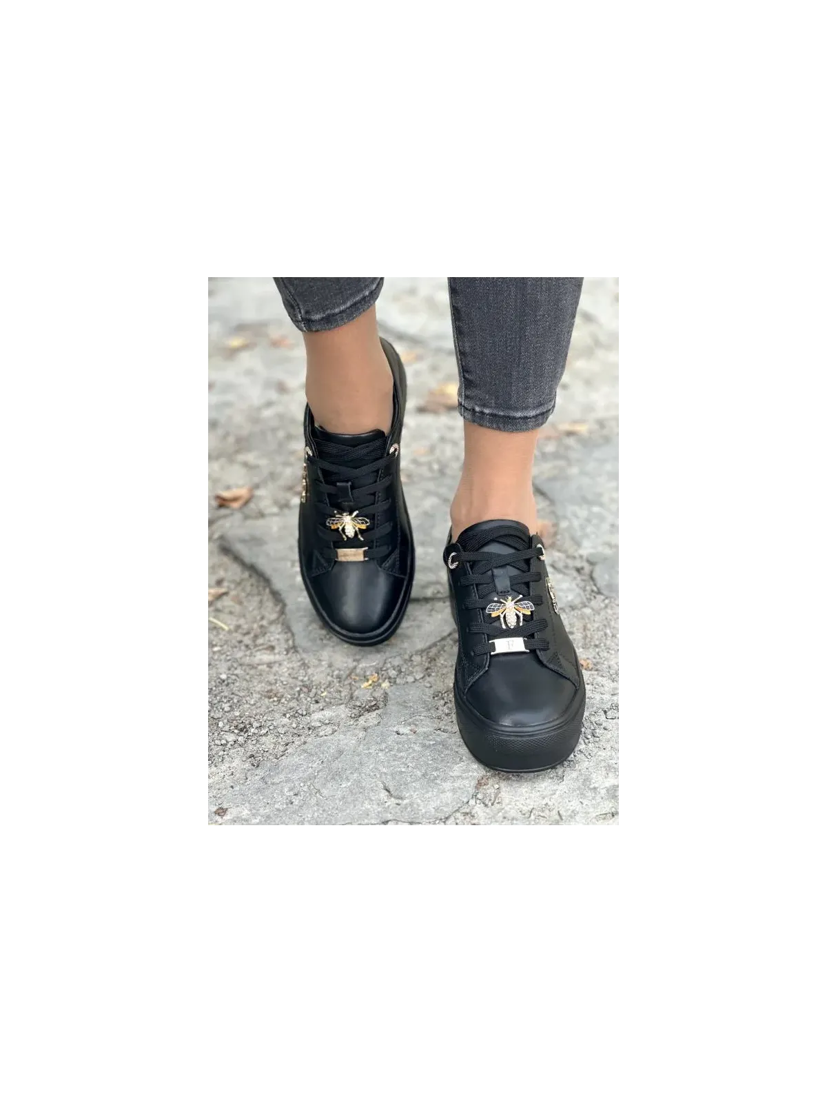 Sneakersy damskie ze skóry naturalnej