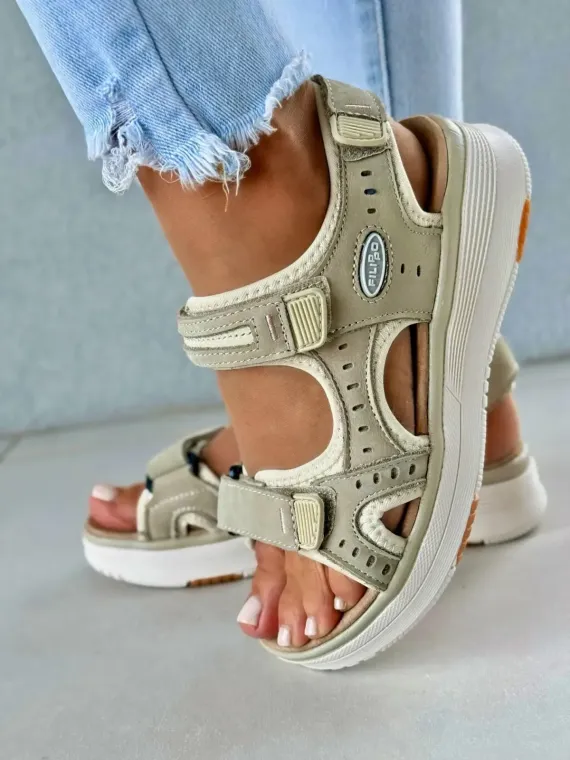 Sandały damskie ze skóry naturalnej