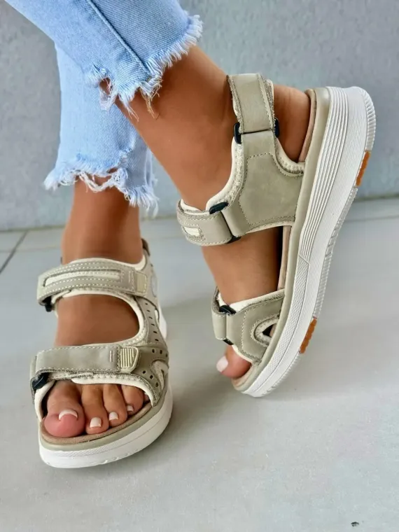 Sandały damskie ze skóry naturalnej