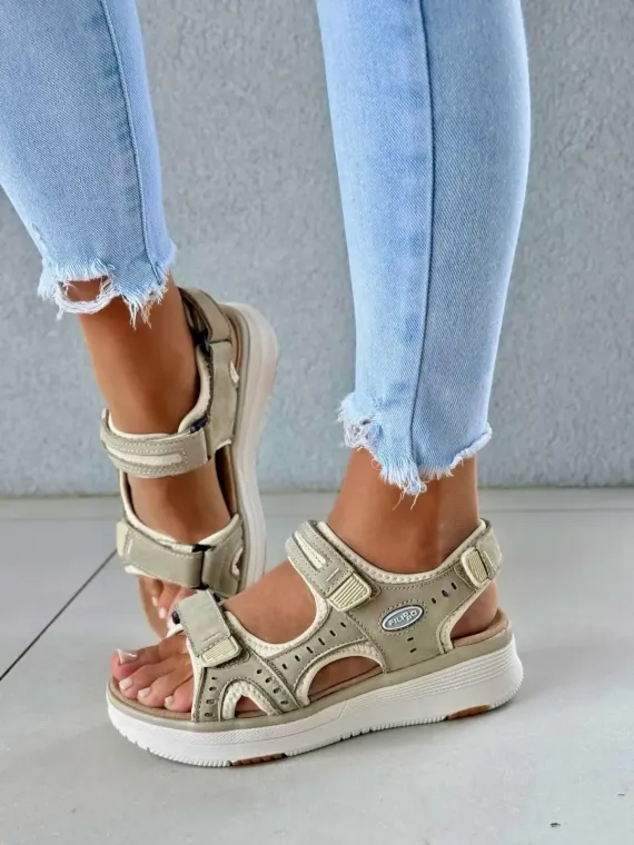 Sandały damskie ze skóry naturalnej