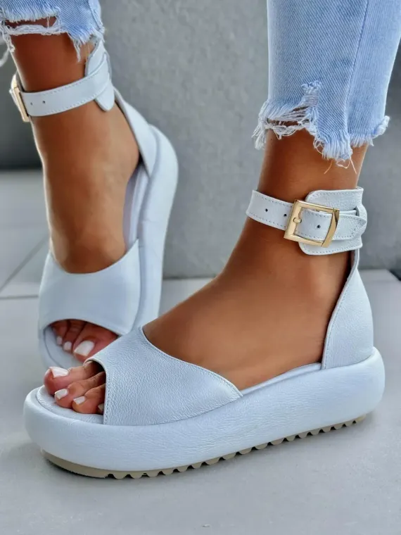 Sandały damskie OLEKSY ze skóry naturalnej Polskiej produkcji