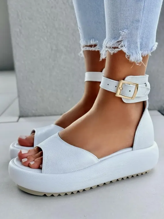 Sandały damskie OLEKSY ze skóry naturalnej Polskiej produkcji