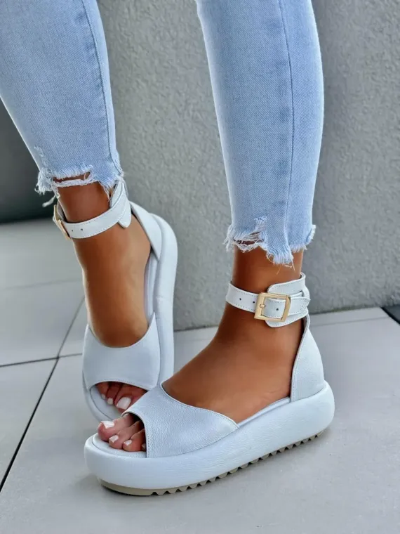 Sandały damskie OLEKSY ze skóry naturalnej Polskiej produkcji