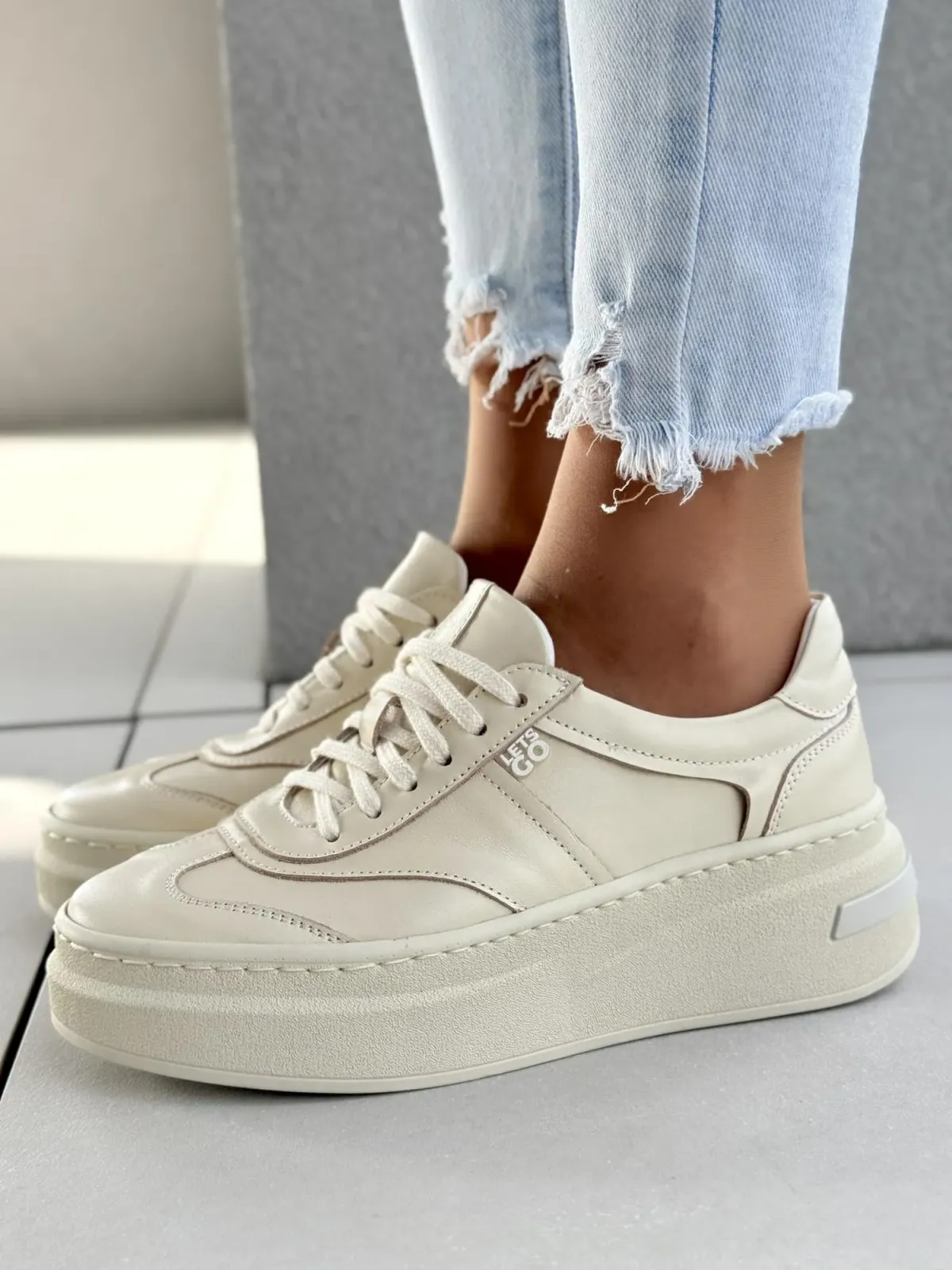 Sneakersy damskie OLEKSY ze skóry naturalnej Polskiej produkcji