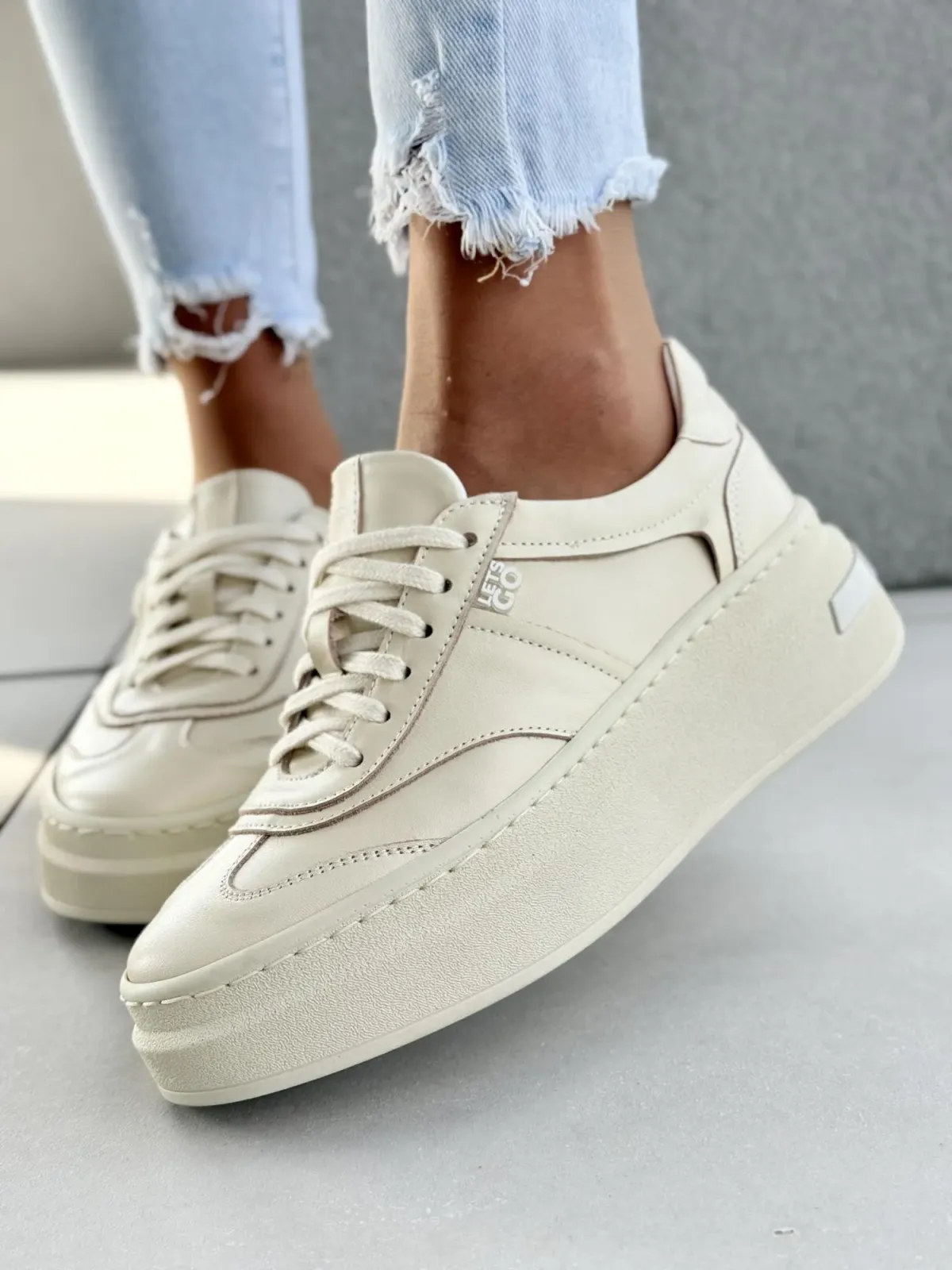 Sneakersy damskie OLEKSY ze skóry naturalnej Polskiej produkcji