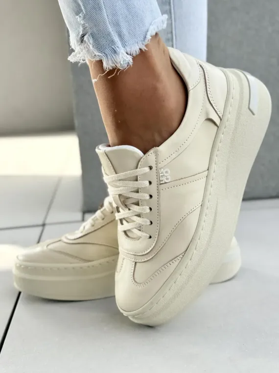 Sneakersy damskie OLEKSY ze skóry naturalnej Polskiej produkcji