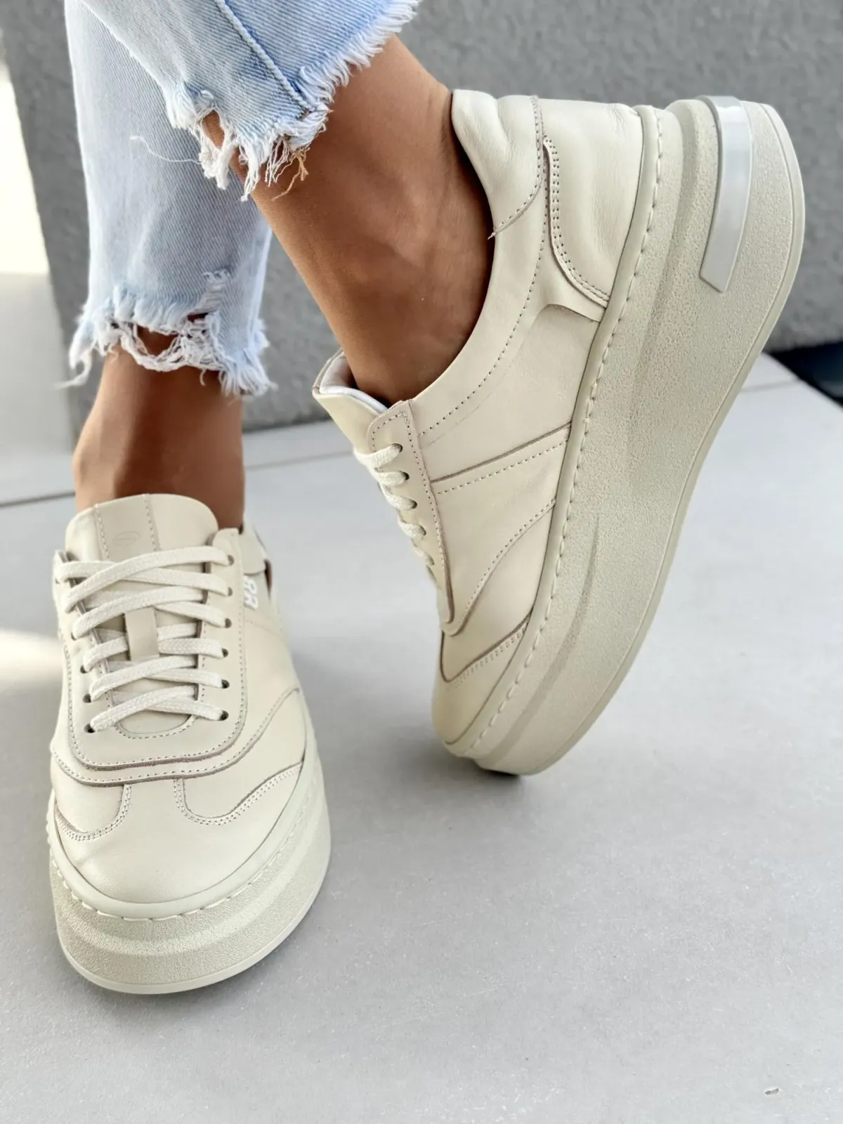 Sneakersy damskie OLEKSY ze skóry naturalnej Polskiej produkcji