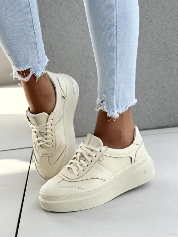 Sneakersy damskie OLEKSY ze skóry naturalnej Polskiej produkcji