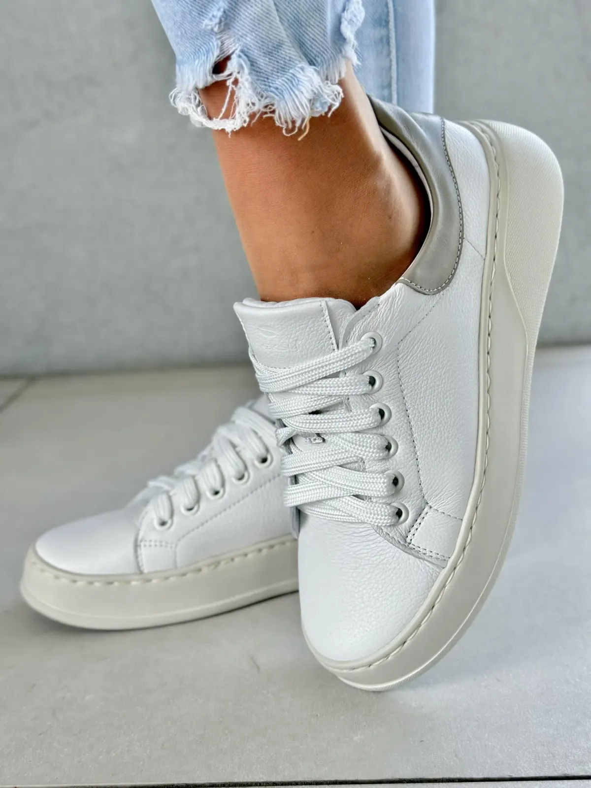 Snickersy OLEKSY ze skóry naturalnej Polskiej produkcji