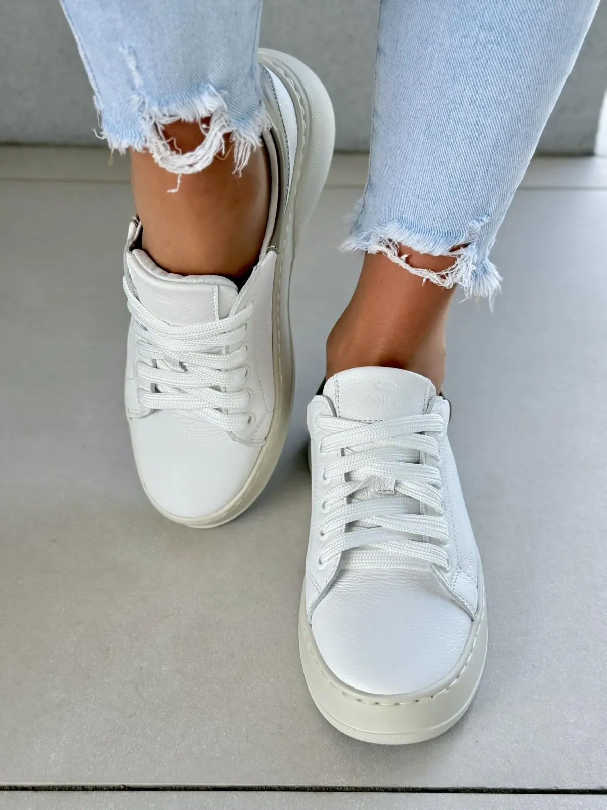 Snickersy OLEKSY ze skóry naturalnej Polskiej produkcji