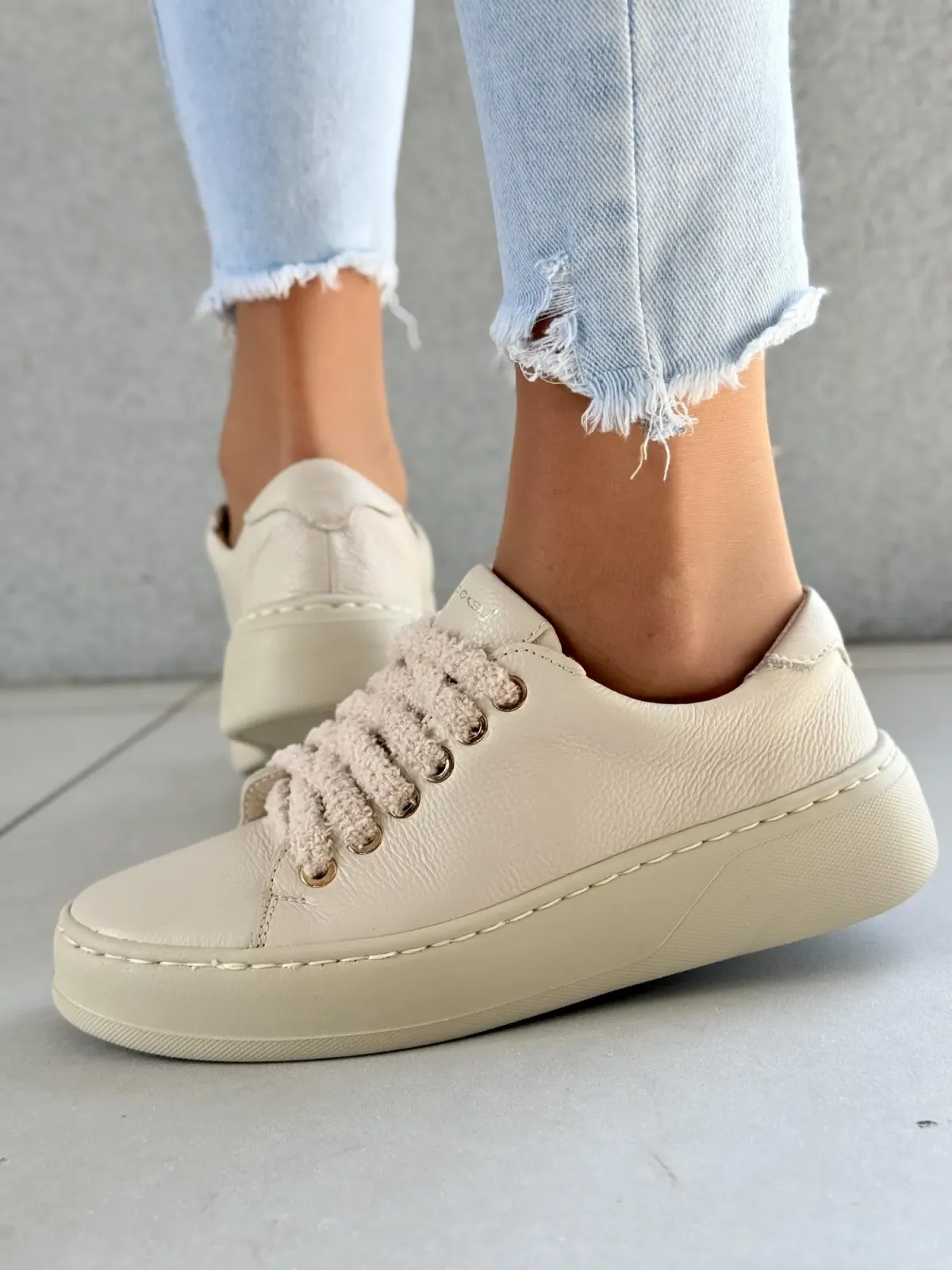 Sneakersy damskie OLEKSY ze skóry naturalnej Polskiej produkcji